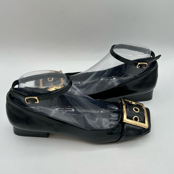 Jeffrey Campbell So Cute Patent Leather Ankle Strap Flats Buckle Women’s  8.5 - Picture 11 of 14